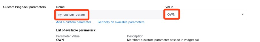 Custom params